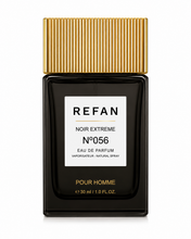 Cargar imagen en el visor de la galería, Perfume Refan Nº056 similar a Noir Extreme, perfume equivalente para hombre con aroma oriental especiado y amaderado sobre fondo blanco.