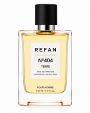 Cargar imagen en el visor de la galería, Perfume Refan Nº404 similar a Terre d'Hermès, perfume equivalente para hombre con aroma cítrico, amaderado y elegante sobre fondo blanco.