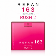Cargar imagen en el visor de la galería, Refan 163 inspirado en Rush 2, perfume femenino floral, afrutado, elegante y de larga duración.