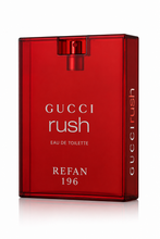 Cargar imagen en el visor de la galería, Perfume equivalente Gucci Rush Refan 196. Fragancia inspirada en Gucci Rush con diseño de frasco corporativo Refan.