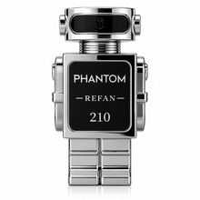 Cargar imagen en el visor de la galería, Perfume equivalente Phantom Refan 210. Fragancia inspirada en Phantom con diseño de frasco corporativo Refan.