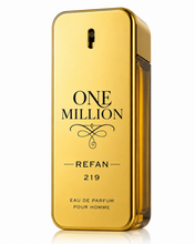 Cargar imagen en el visor de la galería, Perfume equivalente One Million Refan 219 para hombre. Fragancia inspirada en One Million con diseño de frasco corporativo Refan.
