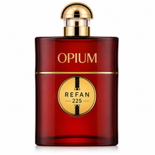 Cargar imagen en el visor de la galería, Perfume equivalente Opium Refan 225. Fragancia inspirada en Opium con diseño de frasco corporativo Refan.