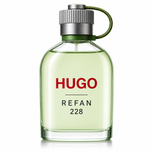 Cargar imagen en el visor de la galería, Perfume equivalente Hugo Refan 228. Fragancia inspirada en Hugo con diseño de frasco corporativo Refan.