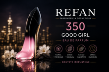 Cargar imagen en el visor de la galería, Refan 350 inspirado en Good Girl, perfume femenino dulce, floral, elegante y de larga duración.