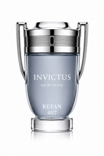 Cargar imagen en el visor de la galería, Perfume equivalente Invictus Refan 407. Fragancia inspirada en Invictus con diseño de frasco corporativo Refan.