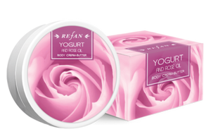 Yogur y aceite de rosa Crema-manteca corporal