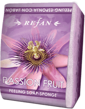 Cargar imagen en el visor de la galería, Esponja exfoliante con jabón Passion fruit 75g