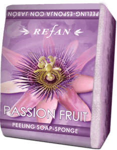 Esponja exfoliante con jabón Passion fruit 75g